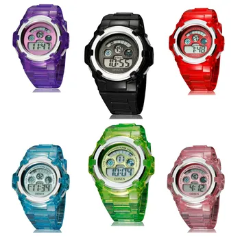 Новые индивидуальные детские спортивные цифровые часы 50 м Водонепроницаемые силиконовые электронные наручные часы Детские часы для мальчиков и девочек подарки