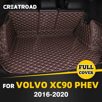 Автоматический коврик для багажника с полным покрытием для Volvo XC90 2016-2020 19 18 17, накладка для багажника автомобиля, аксессуары для защиты салона грузового лайнера