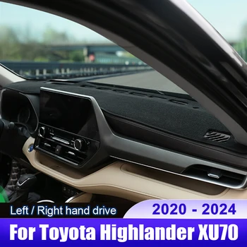 Для Toyota Highlander XU70 Kluger 2020 2021 2022 2023 2024 Крышка приборной панели Автомобиля Коврик Для Приборной панели Солнцезащитный Козырек Нескользящая Накладка Аксессуары