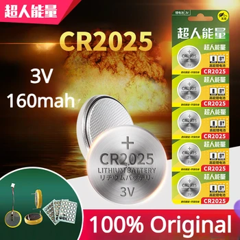 CR2025 Батарейки для Монет 160 мАч 3 В Литиевая Кнопочная Батарея для Часов Игрушки Калькулятор Дистанционного Управления CR 2025 DL2025 BR2025