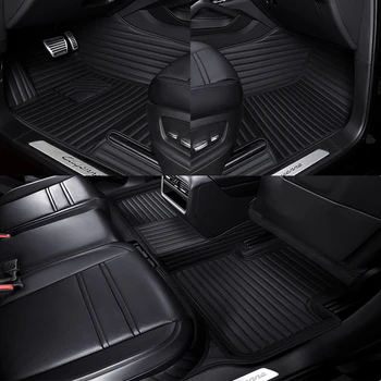 Автомобильные коврики из искусственной кожи на заказ для Mercedes GLE 5 Seat 2020-2022 года Детали интерьера Автомобильные Аксессуары Ковер