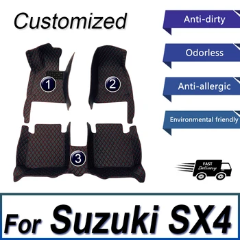 Автомобильные коврики для Suzuki SX4 Хэтчбек 2018 2017 2016 2015 2014 2013 2012 2011 2010 2009 2008 2007 Ковры, коврики, автомобильные аксессуары