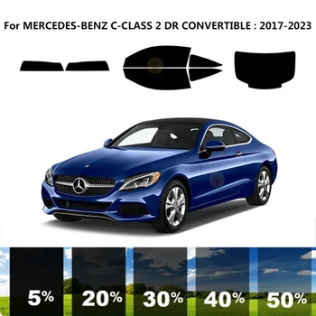 Предварительно обработанная нанокерамика car UV Window Tint Kit Автомобильная Пленка Для Окон MERCEDES-BENZ C-CLASS C205 2 DR COUPE 2017-2023