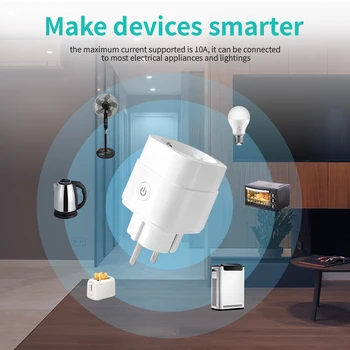 Gledopto WiFi EU Штекер с Измерителем Мощности Мониторинг энергии Smart Life Tuya App Дистанционное Управление Беспроводное Использование Данных Настройка Таймера