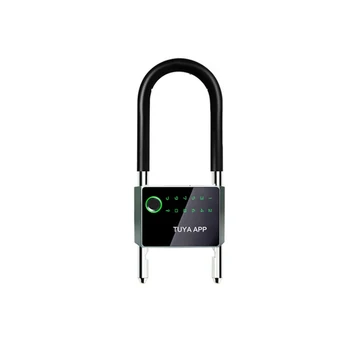 Водонепроницаемый U-образный замок для велосипеда Smart Bike Lock С паролем TUYA APP, электронным замком, защищенным от отпечатков пальцев