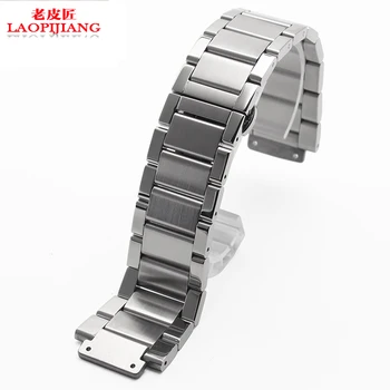 liaopijiang Твердый браслет из нержавеющей стали, заменяющий стальную полоску 27*19 мм, выпуклый рот, мужской ремешок для часов цвета бабочки