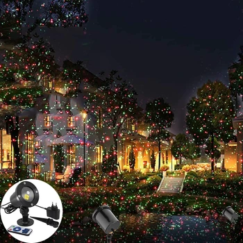Открытый Движущийся Небесный Звездный сценический Лазерный проектор Рождественский Пейзажный Прожектор Красный Зеленый светодиодный сценический светильник Рождественская Елка Лазерный светильник на лужайке