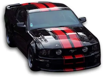 Набор для изготовления наклеек с пузырьками, графический комплект в полоску спереди назад, совместимый с Ford Mustang GT 2005 2010 2011 2012 2014