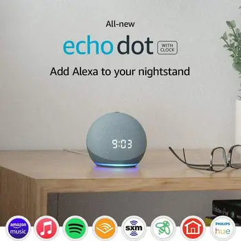 Оригинальный Echo Dot 4-й 5-й Динамик Alexa Voice Assistant Умный Дом 5-го Поколения Generation Hub Умный Дом Для Alexa