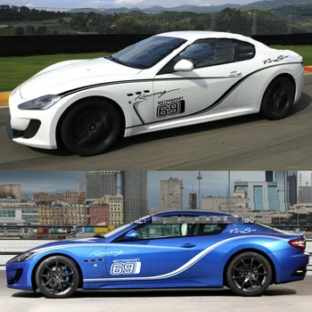 Новая Изготовленная на Заказ Автомобильная Наклейка Виниловая Автомобильная фольга ДЛЯ Maserati Trofeo GT Body Side Sport Декоративная Автомобильная Наклейка