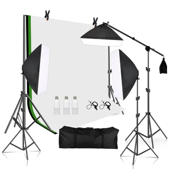 40 Вт Софтбокс для фотостудии 2 М * 3 М, Комплект для фонового освещения fram Studiolighting, стрела, подставка для фонового освещения для фотосъемки
