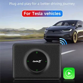 Беспроводной адаптер Carplay 2.4 G + 5G WIFI Carplay Mini AI Box Plug and Play Bluetooth-совместимый для Iphone IOS для моделей автомобилей Tesla