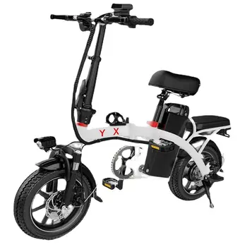 Складной электрический велосипед, Мини-Электровелосипед, Практичный Тормоз, Взрывозащищенная шина из алюминиевого сплава, прочный гуманный дизайн