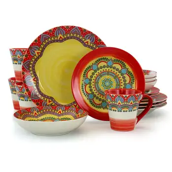 Zen Red Mozaik Набор посуды из 16 предметов, Набор посуды для кухни