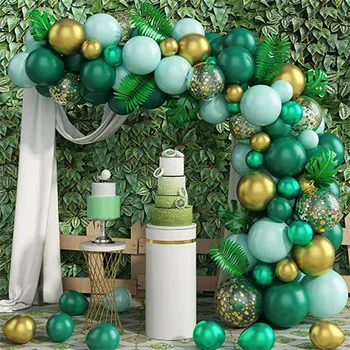 Темно-зеленая Арка с Гирляндой из воздушных шаров, Тематика Сафари в Джунглях, Украшения для Дня рождения, Детский Свадебный воздушный шар, Декор для душа ребенка, мальчика