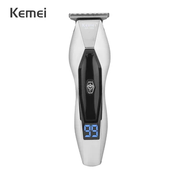 Kemei Профессиональный Электрический Триммер для волос для мужчин Регулируемый Резак для бороды Бритва USB Зарядка Машинка для стрижки волос Машинка для стрижки волос