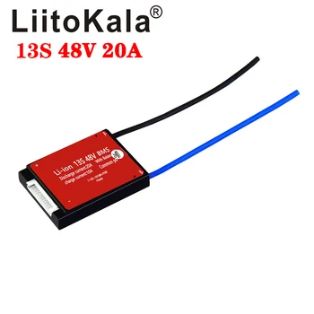 LiitoKala Li-ion 13S 48V 20A плата защиты аккумулятора 18650 PCM BMS PCM со сбалансированным литий-ионным модулем батареи