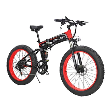 SMLRO S11 Складной Электрический Велосипед 48 В 1000 Вт с аккумулятором 12,8 АЧ, 26-дюймовый Электрический горный велосипед из алюминиевого Сплава Fat