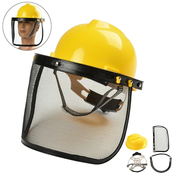 Защитный шлем для лесной газонокосилки, защитный козырек для лица, Сетчатый козырек, Защитная маска для лица, Садовые инструменты