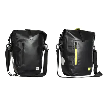 Черная прочная сумка для багажника - практичные и модные аксессуары для велосипеда Легкая сумка для велосипедов из ПВХ для задней стойки