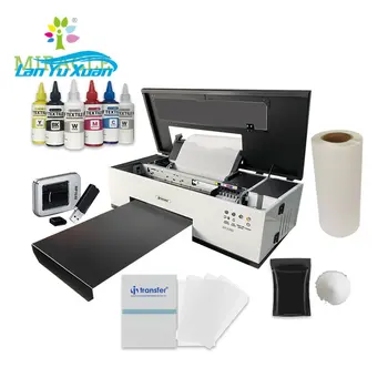 Рулон в рулон A3 DTF Принтер с белыми чернилами, Термопринтер для ПЭТ-пленки DTF, Цифровая Печатная машина для текстиля на футболках