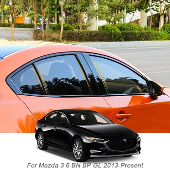 6 ШТ. Наклейка На Центральную Стойку Окна Автомобиля, ПВХ Накладка, Пленка Против Царапин Для Mazda 3 6 BN BP GL 2013-Настоящее время, Внешние Автоаксессуары