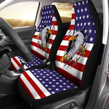 Чехлы для автомобильных сидений American Bald Eagle, изготовленные на заказ, аксессуары для интерьера автомобиля, комплект из 2 универсальных защитных чехлов для передних сидений