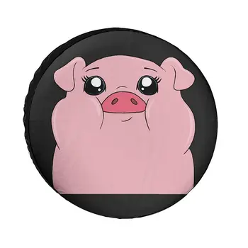 Чехлы для шин Funny Cute Pink Pig Universe Exploration, защитные чехлы для колес, защита от атмосферных воздействий, защита от ультрафиолета, чехол для запасного колеса