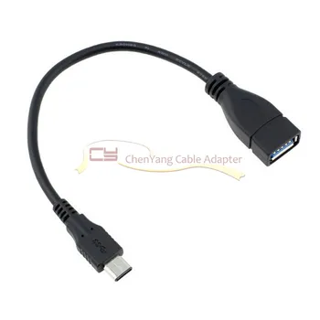 Штекерный разъем USB 3.1 Type C к гнездовому OTG-кабелю для передачи данных для Mac book, планшетов и мобильных телефонов Черного цвета