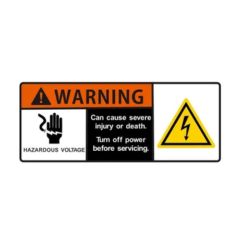 Горячая Предупреждающая наклейка на автомобиль Опасное напряжение Может привести к серьезным травмам или смерти KK Виниловые аксессуары для ноутбуков ПВХ 12 см * 5 см