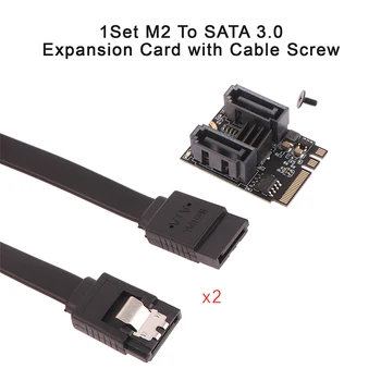 1 комплект платы расширения M2 на SATA 3.0 с кабельным ключом, карта-адаптер для жесткого диска A + E WIFI, бесплатная установка диска