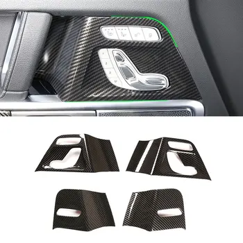 Для Mercedes Benz G Class W463 2019 2020 Текстура ABS Из Углеродного Волокна Дверная Панель Автомобиля Кнопка Регулировки Сиденья Рамка Крышки Отделка