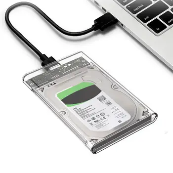Корпус для жесткого диска Легкий USB 3.0 Корпус для внешнего жесткого диска 2,5 дюйма Портативный Прозрачный Корпус для жесткого диска 2,5 дюйма