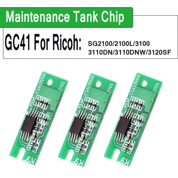 Постоянный чип для сбора отработанных чернил GC41 для Ricoh Aficio 400 800 2200 3200 SG 3110DNW SG3100 SG7100 SG2100 Микросхемы автоматического сброса