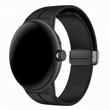 Магнитный резиновый ремешок для Google Pixel Watch, силиконовый ремешок, спортивный браслет, аксессуары