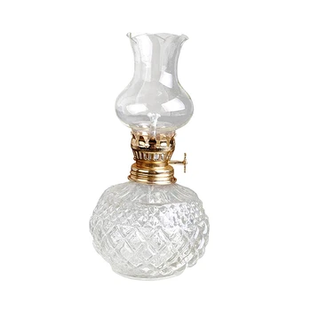 4X керосиновая лампа для помещений, классическая керосиновая лампа с абажуром из прозрачного стекла, церковные принадлежности для дома