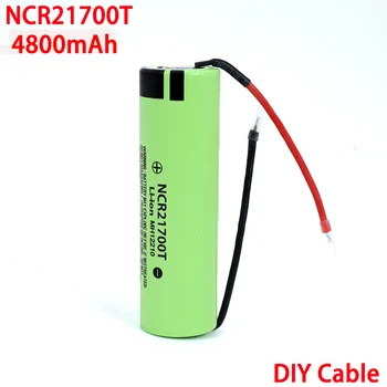 3,7 В NCR21700T литий-ионный аккумулятор 4800 мАч 21700 15A 5C Скорость Разряда тройных литиевых батарей DIY Сварочный кабель