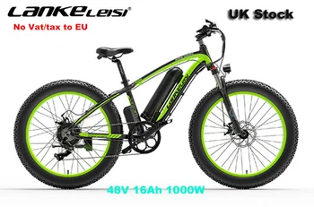 Электрический велосипед Snow, Lankeleisi-XF4000, Толстая шина, двигатель мощностью 1000 Вт, 48 В, литиевая батарея емкостью 16 ач, на складе в Великобритании