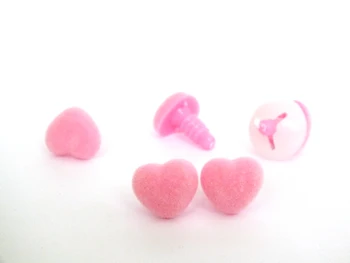 40 штук 15/18 мм, розовое сердце, стекающийся треугольный защитный игрушечный нос и мягкая шайба для кукольных поделок своими руками-размер на выбор