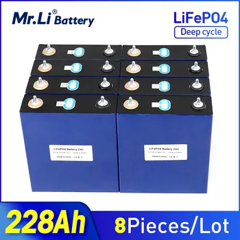 Mr.Li 8ШТ Класс A 3,2 V 228AH Lifepo4 Аккумуляторная батарея С LFP Литиевыми Солнечными Батареями 12V 24V 202ah Для хранения солнечной энергии