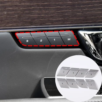 Набор из 8 предметов для Jaguar XJ 2010-2019, Наклейка на кнопку Переключения переднего сиденья из нержавеющей стали, Аксессуары для интерьера