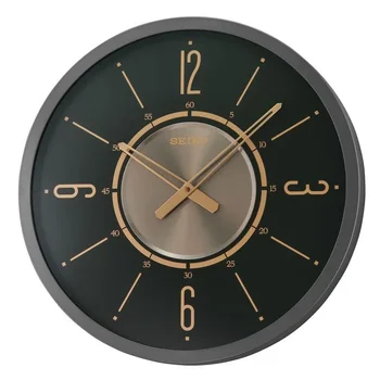Шикарные 20-дюймовые промышленные круглые часы Davis, розовое золото и черный, QXA759KLH, аналоговые кварцевые для украшения дома.