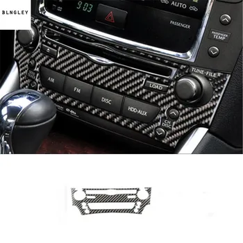 1 шт. эпоксидный клей из настоящего углеродного волокна, центральная панель управления CD, декоративная крышка для 2006-2012 Lexus IS 300 250 CFSPORT