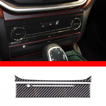 Для Maserati Ghibli III (M157) 2014-2015 Автомобильное Центральное Управление CD Панель Крышка Декоративная Наклейка Мягкие Аксессуары Из углеродного Волокна LHD