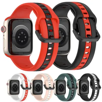 Ремешок для Apple Watch band 45 мм 44 мм 40 мм Ultra 49 мм 41 мм 42 мм 45 мм Силиконовый браслет correa Apple watch Series 8 7 SE 6 5 4 3