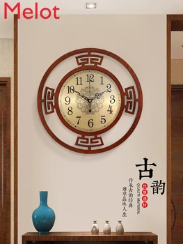 Новые настенные часы в китайском стиле, часы для гостиной, немой Звук, настенные часы в китайском стиле, Крутое Модное креативное украшение для дома, Простые часы