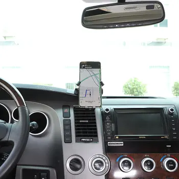 Для Toyota Tundra 2007-2013 ABS Черный Автомобильный Воздуховыпускной патрубок, держатель мобильного телефона, GPS Навигационный кронштейн, Автомобильные аксессуары
