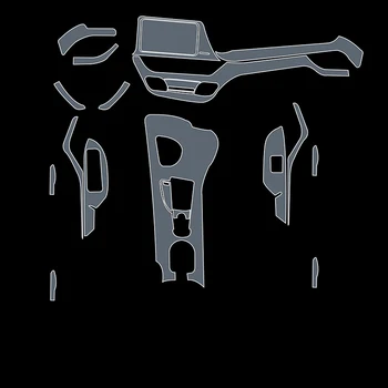 TPU для Toyota CHR C-HR 2018-2023 Прозрачная защитная пленка, Наклейка для салона автомобиля, Центральная консоль, Дверная панель управления воздушным приводом, Навигационная панель