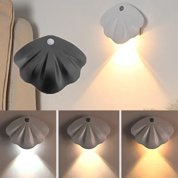 Светильник с датчиком движения RnnTuu, 3-цветная подсветка, декор для спальни, Беспроводной светодиодный настенный светильник для кухни, лестницы, прихожей, шкафа, гардероба