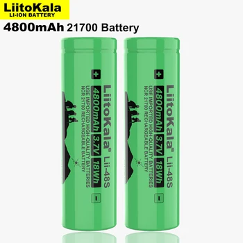 LiitoKala Lii-48S 3,7 В 4800 мАч 21700 Литий-ионная Аккумуляторная Батарея 9.6A Мощность 2C Скорость разряда Тройных литиевых Батарей